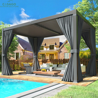 Pergola à lames en aluminium, livraison directe usine, solution d'ombrage extérieur personnalisable de haute qualité pour la vente en gros et les projets