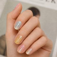 10 faux ongles en acrylique à presser effet œil de chat, emballage en boîte, logo personnalisé