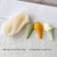 Moule à gâteau en silicone en forme de crème glacée, chocolat, dessert, fondant, antiadhésif, pour gâteaux, biscuits, molde de torta, best-seller