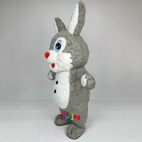 Mascotte de lapin de dessin animé mignon en peluche douce Costume de mascotte gonflable de lapin de Pâques personnalisé pour cosplay