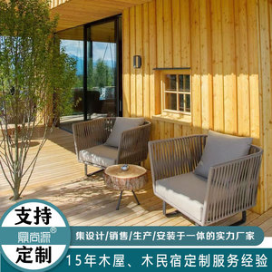 Casa prefabricada de madera, diseño rústico, cabaña modular móvil para exteriores, personalizable para complejos turísticos y villas - Product Image 5