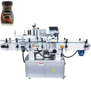 Automatic Plastic Glass Bottle Cans PET Bottle Cold Glue Drum Labeling Machine automatic round bottle label machines