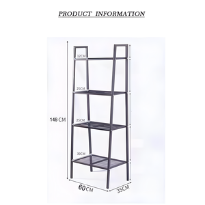 Étagère à livres de <span class=keywords><strong>style</strong></span> <span class=keywords><strong>industriel</strong></span> rétro, étagère à livres en forme d'échelle, support de plante en métal, étagère de jardin pour pot de fleurs, présentoir - Product Image 4
