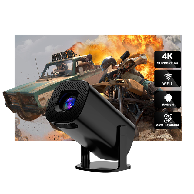 Smart P30 Portable Android Video Projector for Home Use 4K Full HD LED Screen with 180 Ansi Lumens 3D & WiFi Features