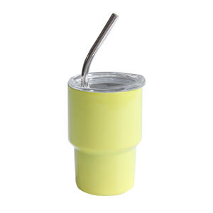 Mini gobelets à shot de 3 oz avec couvercle à paille, gobelets en acier inoxydable à double paroi, gobelets isolés sous vide, fête, fabriqués au Vietnam - Product Image 3