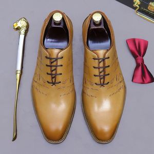 Chaussures de ville de luxe pour homme en cuir pleine fleur, faites à la main, style Oxford britannique, bout carré, respirantes - Product Image 5