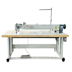 Machine à coudre industrielle HUAMEI à entraînement direct, double aiguille, pied entraîneur, haute vitesse, haute précision, pour tapisserie et moteurs - Product Image 1
