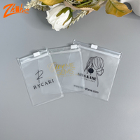 Petits Sacs Zippés Personnalisés pour Bijoux, Sac d'Emballage avec Logo, Sacs Plastiques Zippés à Fermeture Éclair en PVC Dépoli pour Boucles d'Oreilles