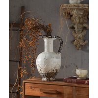 Vase décoratif de sol en MGO, pot de fleurs extérieur grand format, pot de plantes taille réelle, décoration intérieure légère
