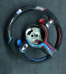 عجلة قيادة رياضية من الجلد مع خياطة سوداء لسيارات BMW طراز F10 F11 F20 F21 F22 F30 F31 F32 F36 لفئة <span class=keywords><strong>M</strong></span> الرياضية مع خاصية التدفئة والاهتزاز - Product Image 2