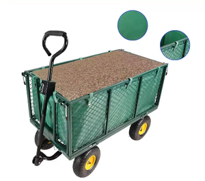 Tectake nhiệm vụ nặng nề vườn Xe đẩy lưới giỏ hàng tiện ích toa xe tải xe tải tc1846 với khung lưới và vải lót - Product Image 5