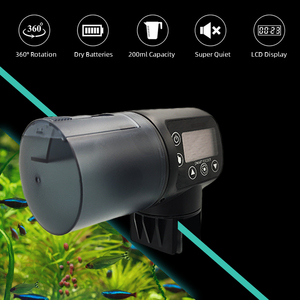 ブラックスマート200ml容量タイマーコイカープLCDフィッシュフィーダー水族館水槽用自動 - Product Image 6