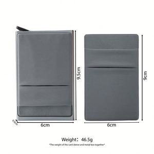 Business Aluminum Rfid Blocking Sleeve Pop-Up <b>Wallet</b> Card <b>Holder</b> With Elastic Slot for Id & Credit Cards - Product Image 4