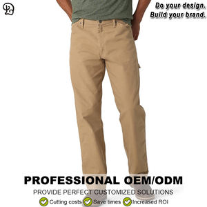 Özel erkekler's mavi Denim iş pantolon ağır düz bacak pantolon rahat marangoz kot inşaat için çok cepler ile - Product Image 6