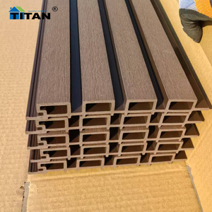 Pannello Decorativo per Rivestimento Esterno in WPC, Pannello Murale in PVC WPC per Esterni, Pannello Effetto Teak Nero, Lambrin in PVC per Interni - Product Image 5