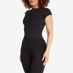 <span class=keywords><strong>Abbigliamento</strong></span> Fitness personalizzato con Logo Oem <span class=keywords><strong>abbigliamento</strong></span> donna 2024 con scollo a <span class=keywords><strong>barca</strong></span> stretto <span class=keywords><strong>abbigliamento</strong></span> da donna - Product Image 2