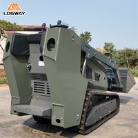 Nouveau modèle de mini-chargeuse compacte LOGWAY, entraînement à double moteur hydraulique, performances diesel puissantes pour les petits chantiers
