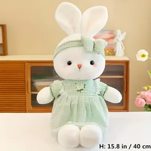 Peluche Lapin à Longues Oreilles Ultra Douce, Jouet en Peluche Rembourré en Coton PP pour Pâques, Anti-Stress, Idéal pour les Mariages - Product Image 4