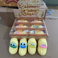 Nouveaux jouets anti-stress à thème fruité avec expressions faciales : pommes de terre, maïs, chou frisé, cacahuètes, fromage – Jouet Squishy à remontée lente