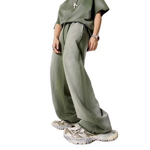 Pantalones Unisex de Algodón Estilo Machete con Diseño de Bordes Dispersos para las Cuatro Estaciones, Estilo Urbano, Chino y Americano - Product Image 2