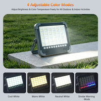 Expédition rapide, commande en gros, projecteur solaire LED 200W pour extérieur, type verre ABS, camping, pêche, portable, sortie USB