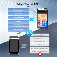 TPV Móvil Manos Libres GSM Android 14.0 con Pantallas Duales y Solución de Pago NFC Z150