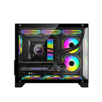 Gamer Pc Case Atx Itx M-Atx Pc Gaming Case Mid Towerr Customize Gaming Transparent White Color Computer Case
