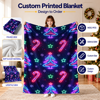 Couverture de luxe en peluche motif sapin de Noël, canne à sucre et flocon de neige pour chambre et canapé – Décoration festive