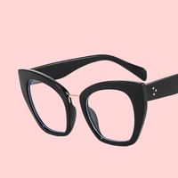 Montures de lunettes anti-lumière bleue œil de chat à grande monture pour femmes, montures complètes tendance et élégantes pour la lecture