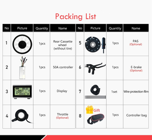 Kit de Conversión para Bicicleta Eléctrica de 72v 3000w con Certificación CE, para Rueda Delantera o Trasera, 48v, Neumático Ancho - Product Image 6