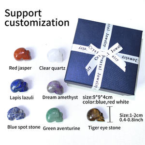 Fournisseur mondial Guérison spirituelle Cristal Rêve Améthyste Lapis Lazuli Multi Matériel Crâne Sept Chakras Ensemble pour Souvenir - Product Image 3