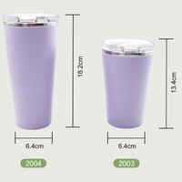 Mug de voyage isotherme personnalisé 14oz à double paroi, extérieur plastique, intérieur acier inoxydable, avec paille/couvercle