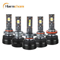 Ampoules de phares LED Harmchom Y40 H7 120W par paire 6000LM 6000K Super Lumineuses Double Tube en Cuivre Canbus pour Voitures