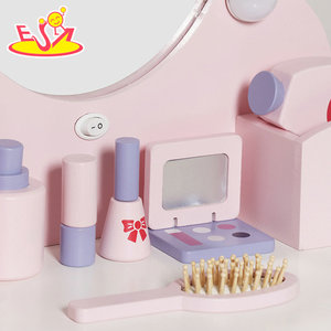 Princess <strong>Vanity</strong> <strong>Table</strong> Set with LED Lights and Mirror - Pretend Play Makeup Toy with Cosmetic Accessories for Girls W08H223 - Product Image 5