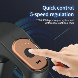 Handgeführte Ganzkörper-Übungsbänder Massagegerät Nacken Rücken tiefes Gewebe Perkussion Massagepistole mit Vibrationsgürtel - Product Image 4