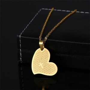 Mecrt Acero Inoxidable Pequeño Ángel Relieve Medalla Católica San Benito Moda Colgante Dorado Creencia Religiosa Collares - Product Image 3