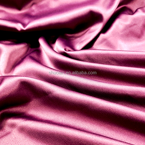 Yumuşak dokunmadan düz renk ipek pijama rulo ipek saten Polyester kumaş - Product Image 4