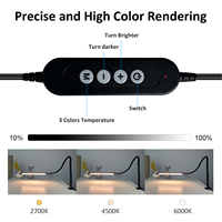 Lampe de bureau LED avec pince, protection oculaire, lumière de lecture, col de cygne, intensité réglable, lampe à clip pour bureau, étude, chambre