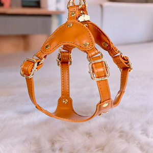 High Quality Pet Vest Harnesses PU Chest Accessories for Buckle Lead Vegan Leather No Pull Dog Harness - Product Image 5