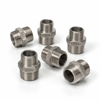 Raccord de tuyauterie hexagonal réducteur en acier inoxydable 304, moulé par investissement, filetage mâle BSPP BSPT, 20x15 25x20mm DN15 DN25