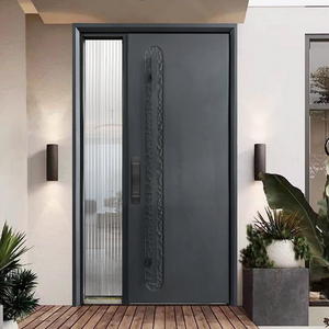 Puertas Pivotantes de Acero Inoxidable de Lujo para Entrada Principal Exterior, Estilo Francés Moderno, de Seguridad, Antióxido y a Prueba de Ruido - Product Image 3