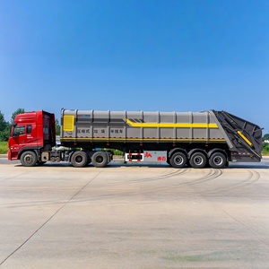 China Manufacturer 3 Axle 47cbm Mobile Waste Garbage Collection Truck Trailer Compressed Compactor Garbage Semi Trailer - Product Image 5