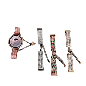 Bracelet de montre en métal de luxe avec strass et chaîne pour Apple Watch 38 40 41 42 44 45 49mm <span class=keywords><strong>Huawei</strong></span> <span class=keywords><strong>Mi</strong></span> Femmes - Product Image 1