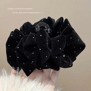 Nuevo Diseño, Pinza de Pelo Grande de Terciopelo con Gypsophila, Elegante Pinza de Pelo con Lazo de Burbujas, Accesorio de Pelo de Alta Calidad para Mujer - Product Image 6