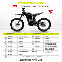 RERODE R1 Elektrisches Dirt Bike 10KW Leistung Offroad-Motorrad Leistungsstärker als Surron Light Bee X Pit Bike für Erwachsene