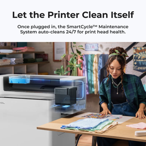 Xtool may mặc máy in bấm vào máy in dtf tốc độ cao Tự động bảo trì nhiều màu cho áo thun & vải - Product Image 5