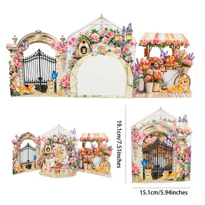 Carte de vœux 3D pliable avec design Château de chat, carte pop-up pour Noël, carte de vœux pour animaux de compagnie, carte postale pour enfants - Product Image 2