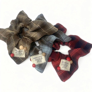 Square <b>scarf</b>, high-end scrunchie, hair tie, hair accessory, large high-elastic hair band, autumn and winter style, women's hair - Product Image 5