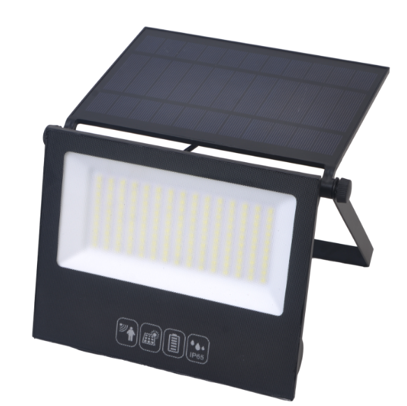 Outdoor LED Warm White Solar Flood Lights with ABS Body IP65Range for Gardens & Stadiums