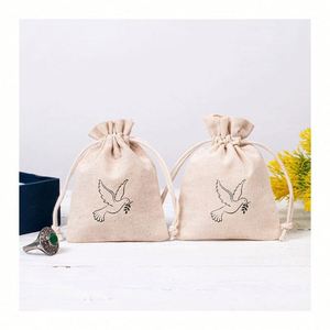 Pochette carrée en coton sergé épais avec couleurs mélangées, logo personnalisé imprimé, sac d'emballage personnalisé pour une utilisation promotionnelle - Product Image 6